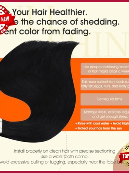 28 Inch Human Hair Tape-In Extensions, 50g, Seamless Skin Weft, 20 Pieces main image 5